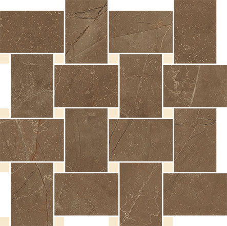 Cerdomus 30x30 cm Pulpis Puro mit Gold Kontrast Mosaik Contrasti