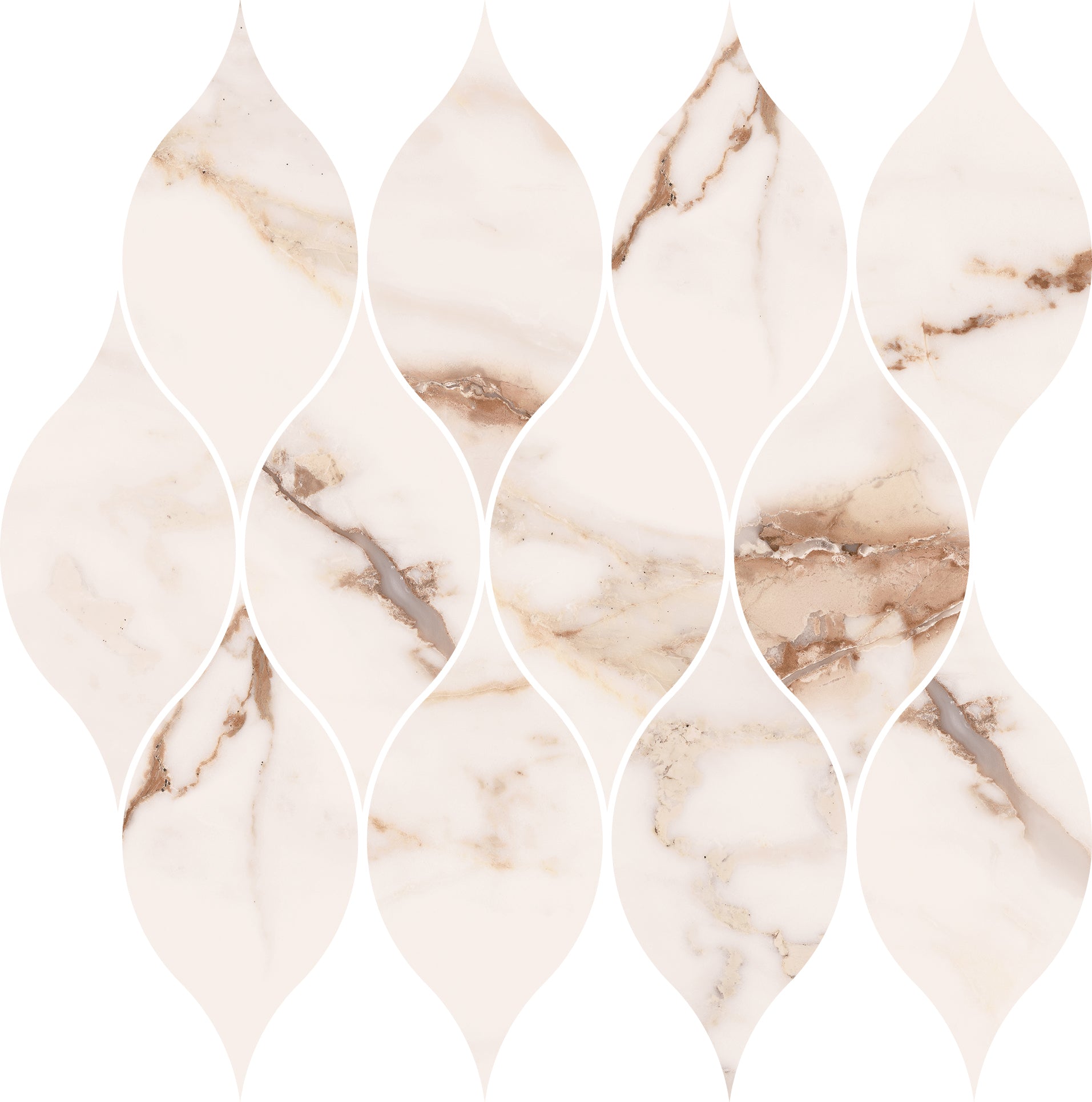 Cerdomus 33x32 cm Omnia Macchia Vecchia Mosaik Sinuose