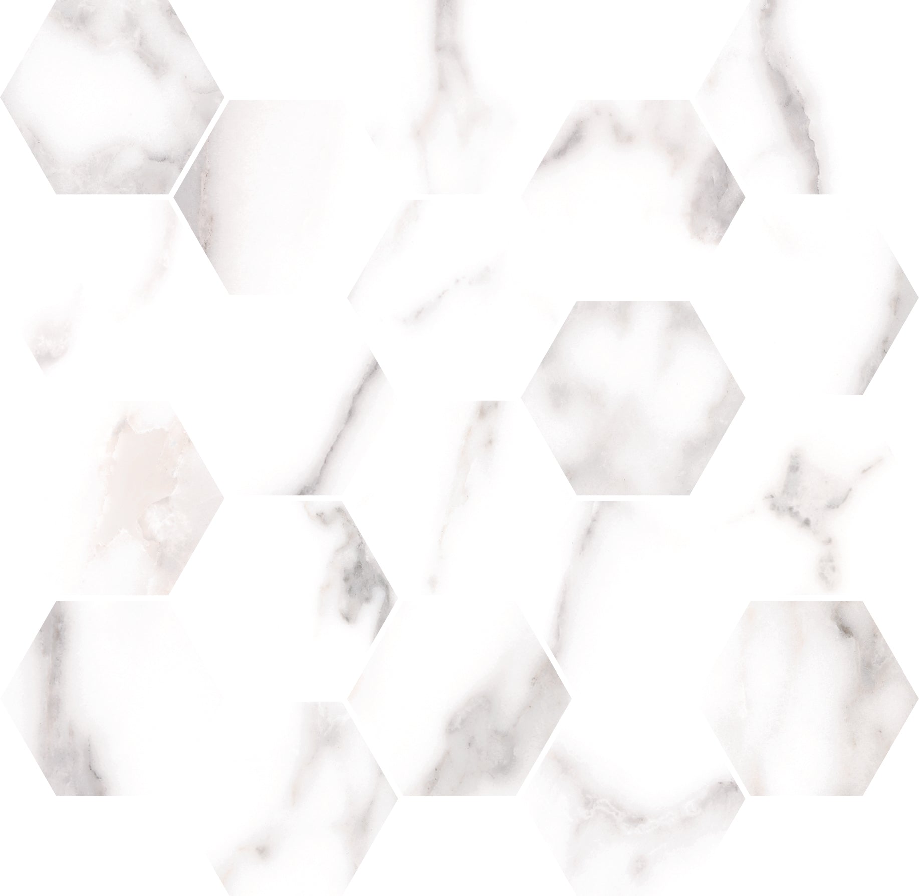 Cerdomus 30x31 cm Omnia Statuario Esagona (Sechseck)