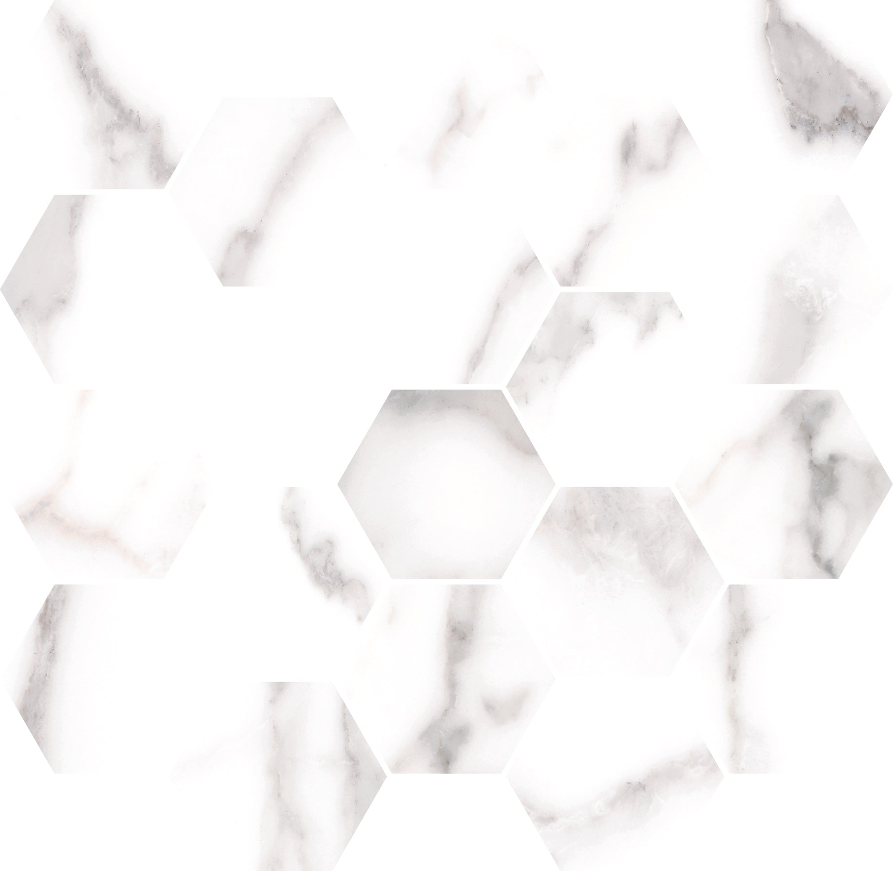 Cerdomus 30x31 cm Omnia Statuario Esagona (Sechseck)