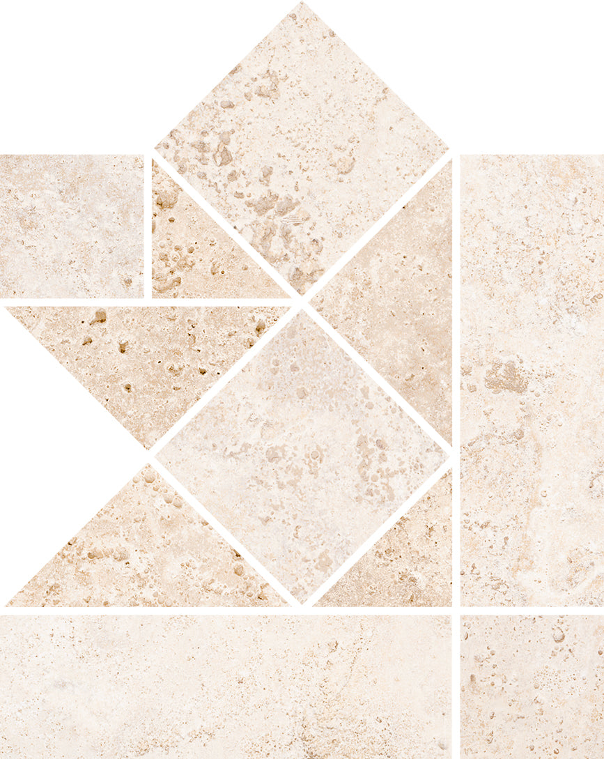 Cerdomus 15x15 cm Tibur Bianco Ecke Faszia Taille