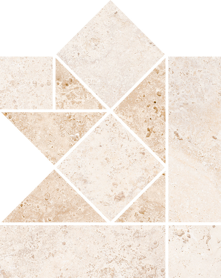 Cerdomus 15x15 cm Tibur Bianco Ecke Faszia Taille